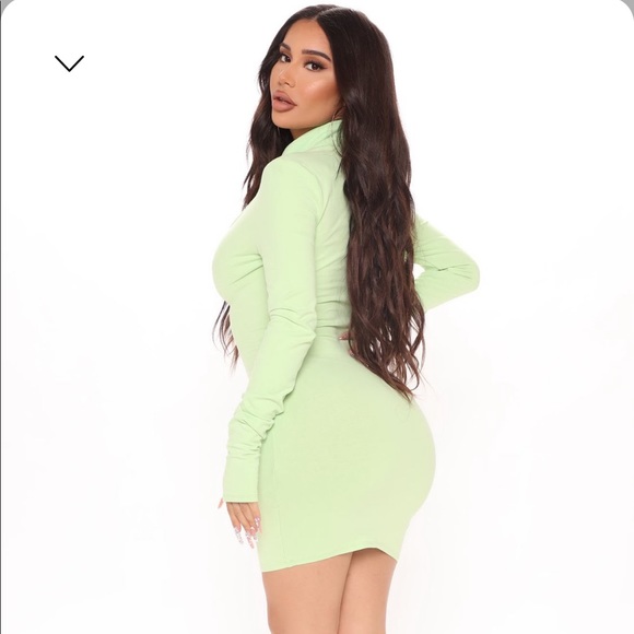 Fashion Nova Lime green dress - Picture 2 of 2